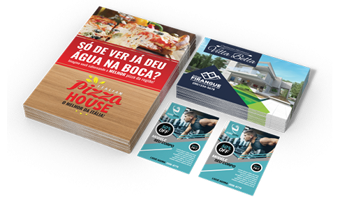 Folder Couchê 120g Sem Verniz 21x29,7cm - 4x4 - 50000 unid