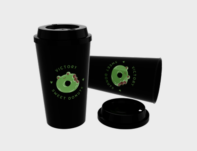 Copo Twister com Tampa Café 575ml - 1 Cor de Impressão - 1x1 - 250 unid