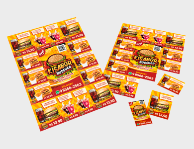 Folha Cupom de Desconto Couchê Fosco 170g UV Localizado 15 Espaços 15x21 cm - 4x1 - 10000 unid