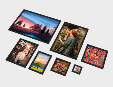 Quadro Decorativo com Moldura Caixa Baixa com Acetato Adesivado com Laminação Fosca 60x40cm - 4x0 - 1 unid